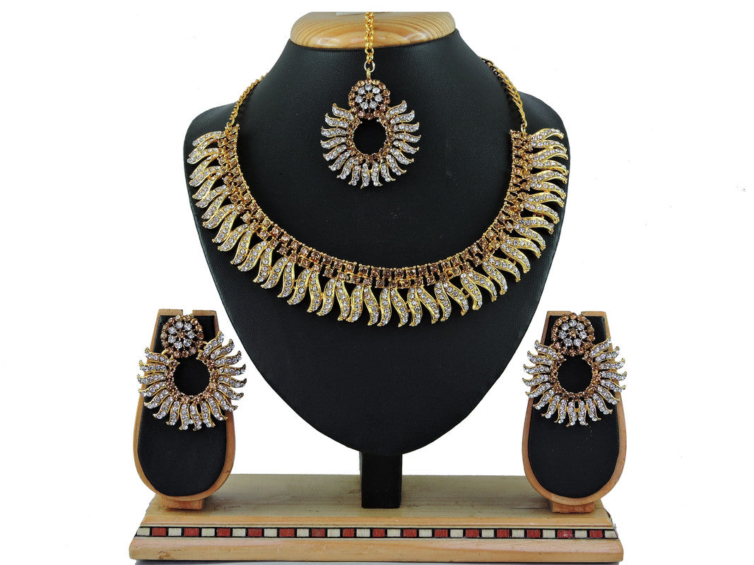 Generic Women's Alloy Necklace set (Gold) Jewels Generic   