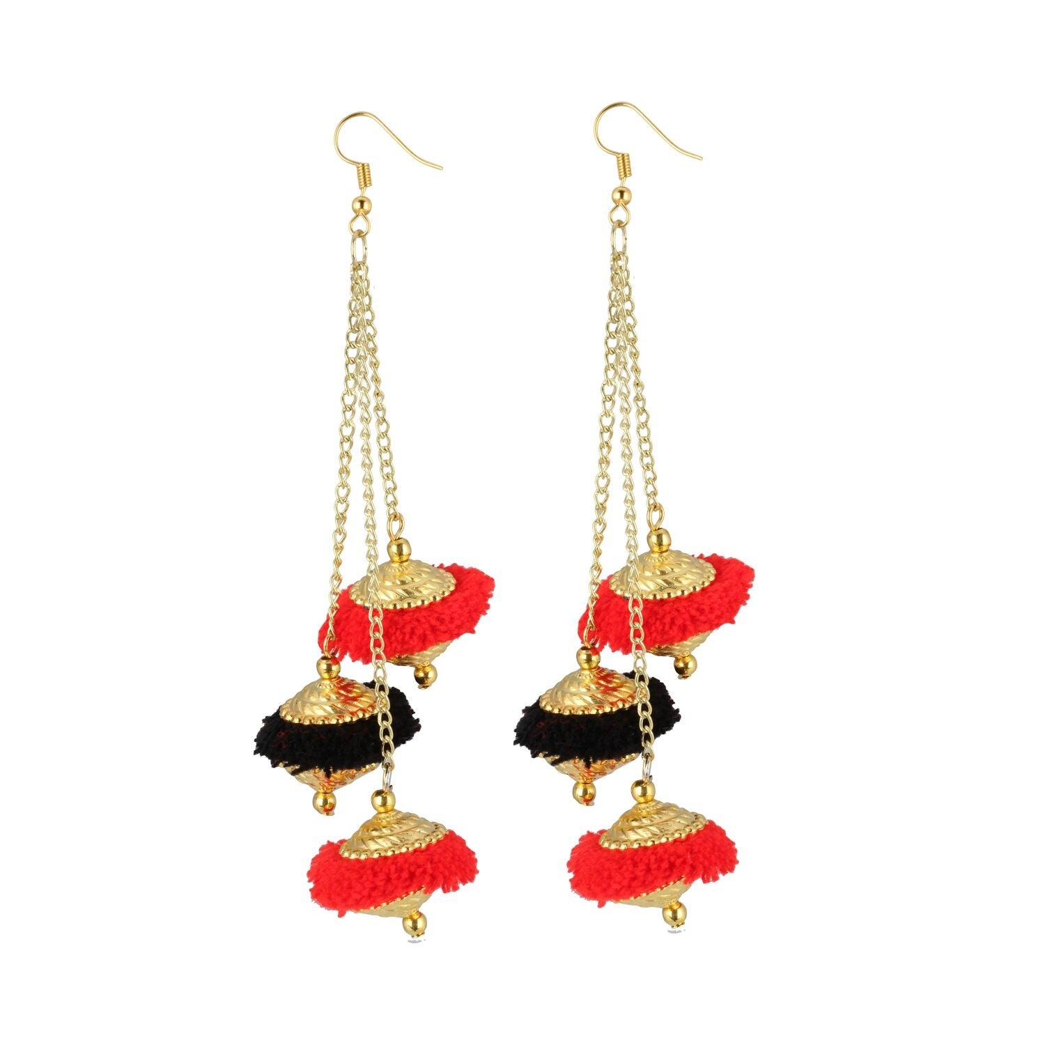 Generic Women's Gold Plated Pom Pom Fashion Earrings-Gold Jewels Generic   