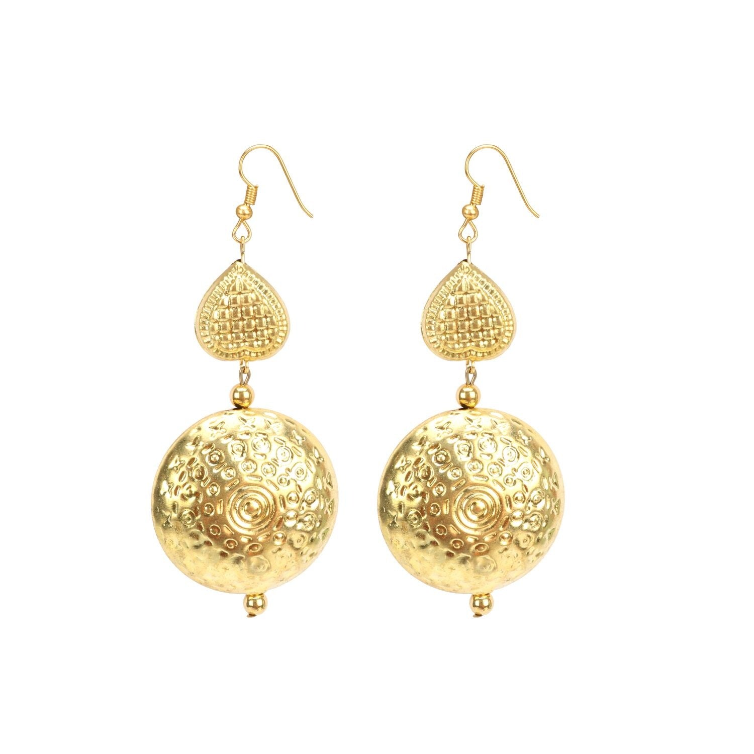 Generic Women's Gold Plated Hook Dangler Hanging Earrings-Golden Jewels Generic   