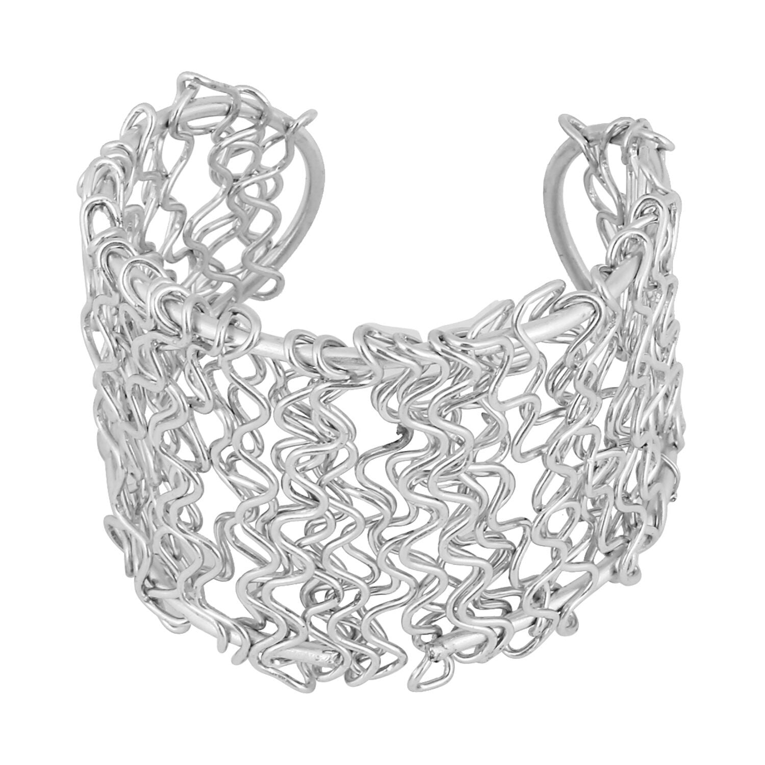 Generic Women's Contemporary Silver  Kada Bracelet-Silver Jewels Generic   