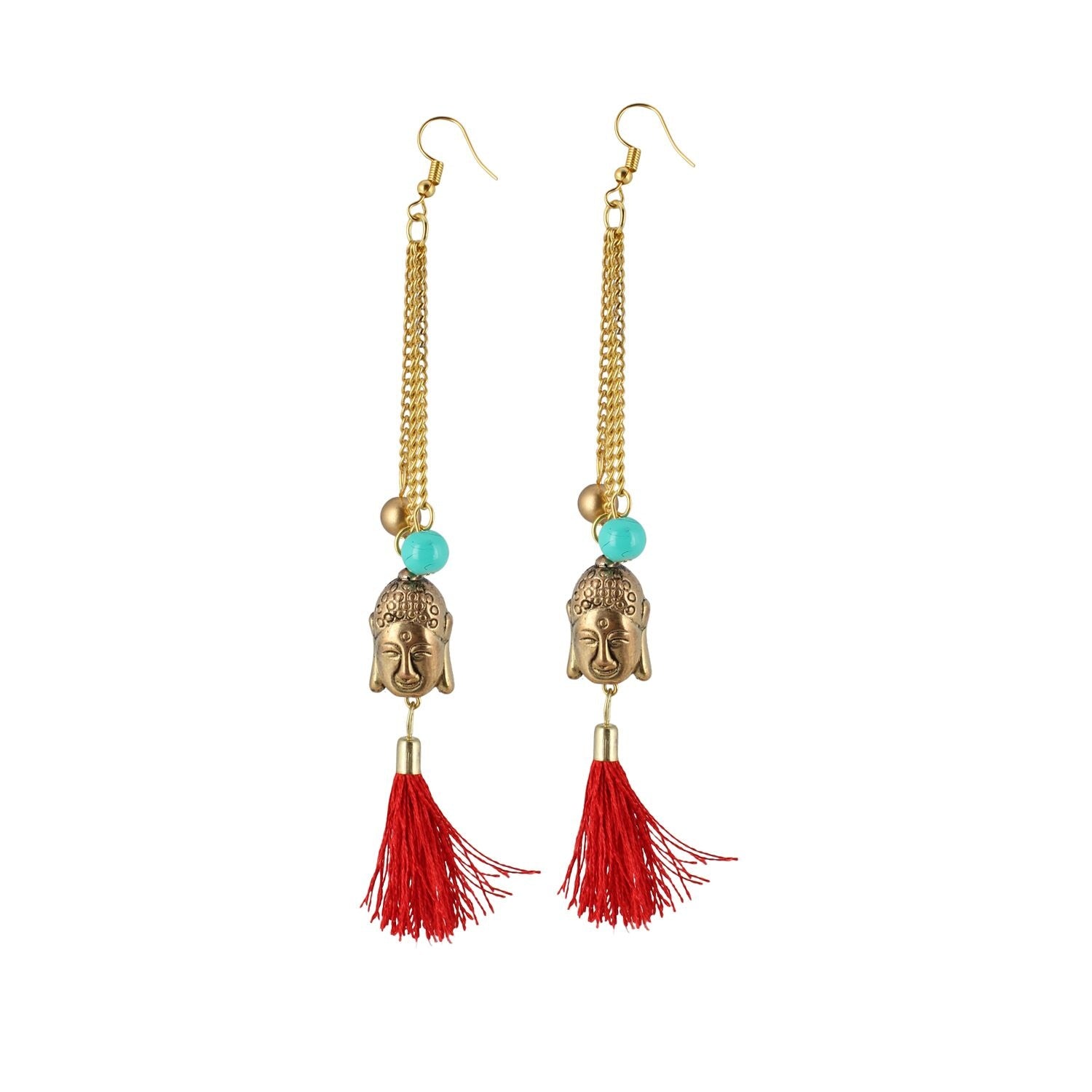 Generic Women's Gold Plated Hook Dangler Hanging Tassel Fashion Earrings-Gold Jewels Generic   