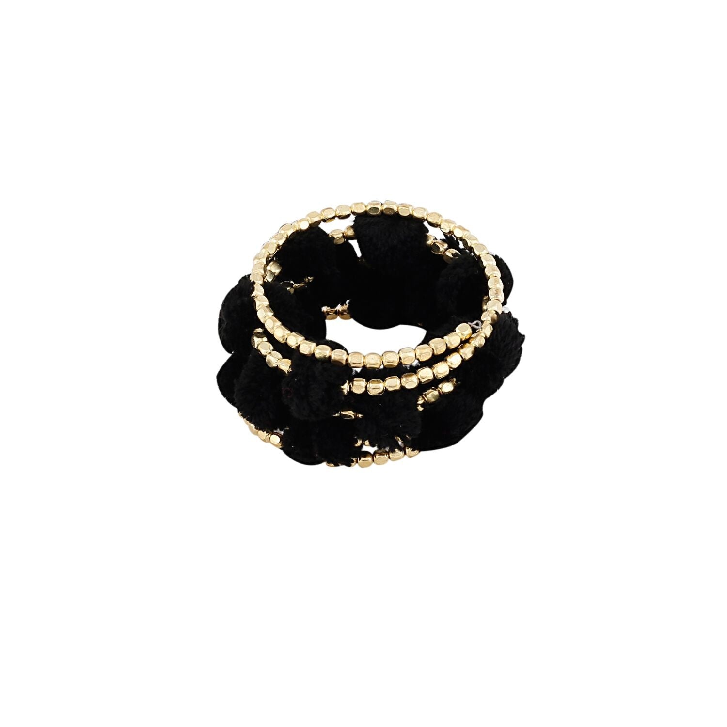 Generic Women's Pom Pom  Pom Pom Charm Bracelet -Black Jewels Generic   