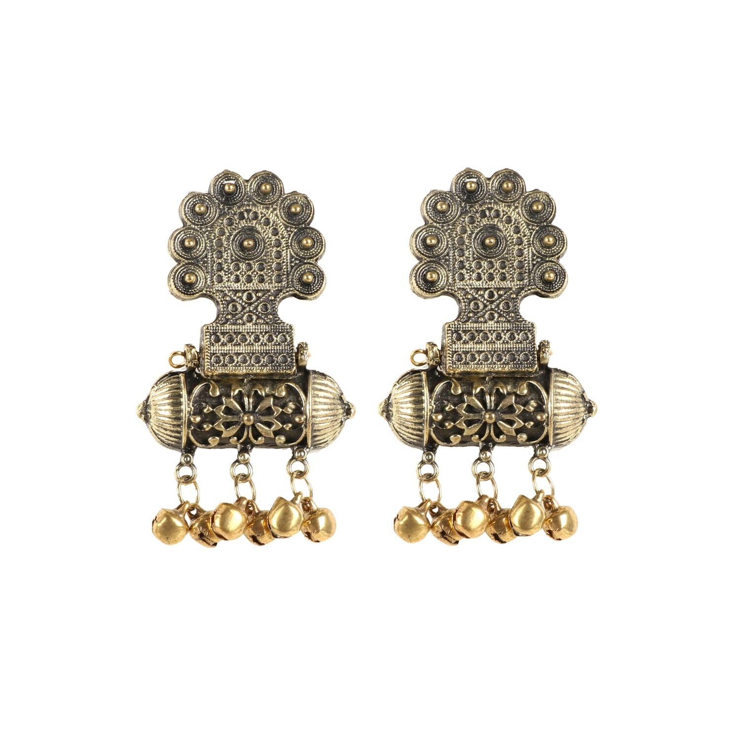 Generic Women's Gold Plated Hook Dangler Hanging Afgani Earrings-Gold Jewels Generic   