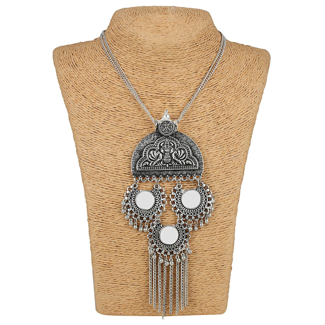 Afghani Designer Turkish Style Oxidised German Silver Chandbali Necklace Pendant Jewellery Jewels Generic   