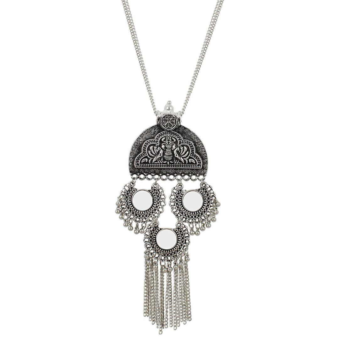Afghani Designer Turkish Style Oxidised German Silver Chandbali Necklace Pendant Jewellery Jewels Generic   