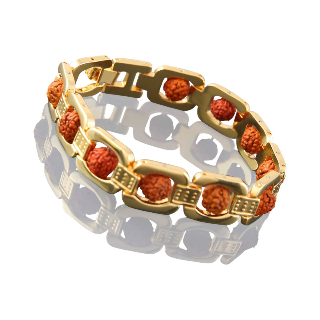 Generic Rudraksha Gold Plated Bracelet (Color: Gold) Jewels Generic   