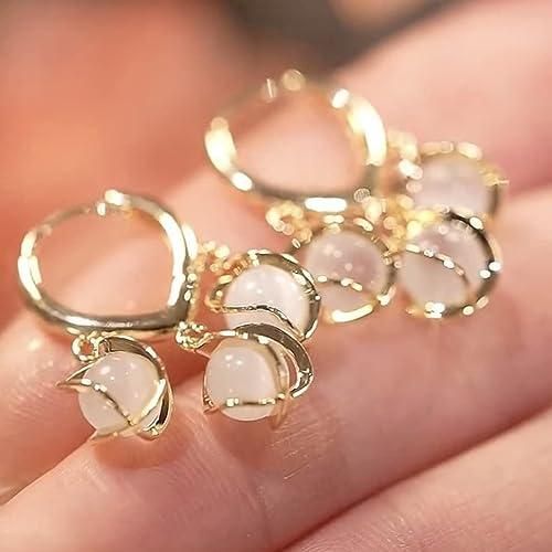 Korean Style Gold Plated Eyebell Cat Eye Earrings Gold Plated Jewelley Glitstudio   