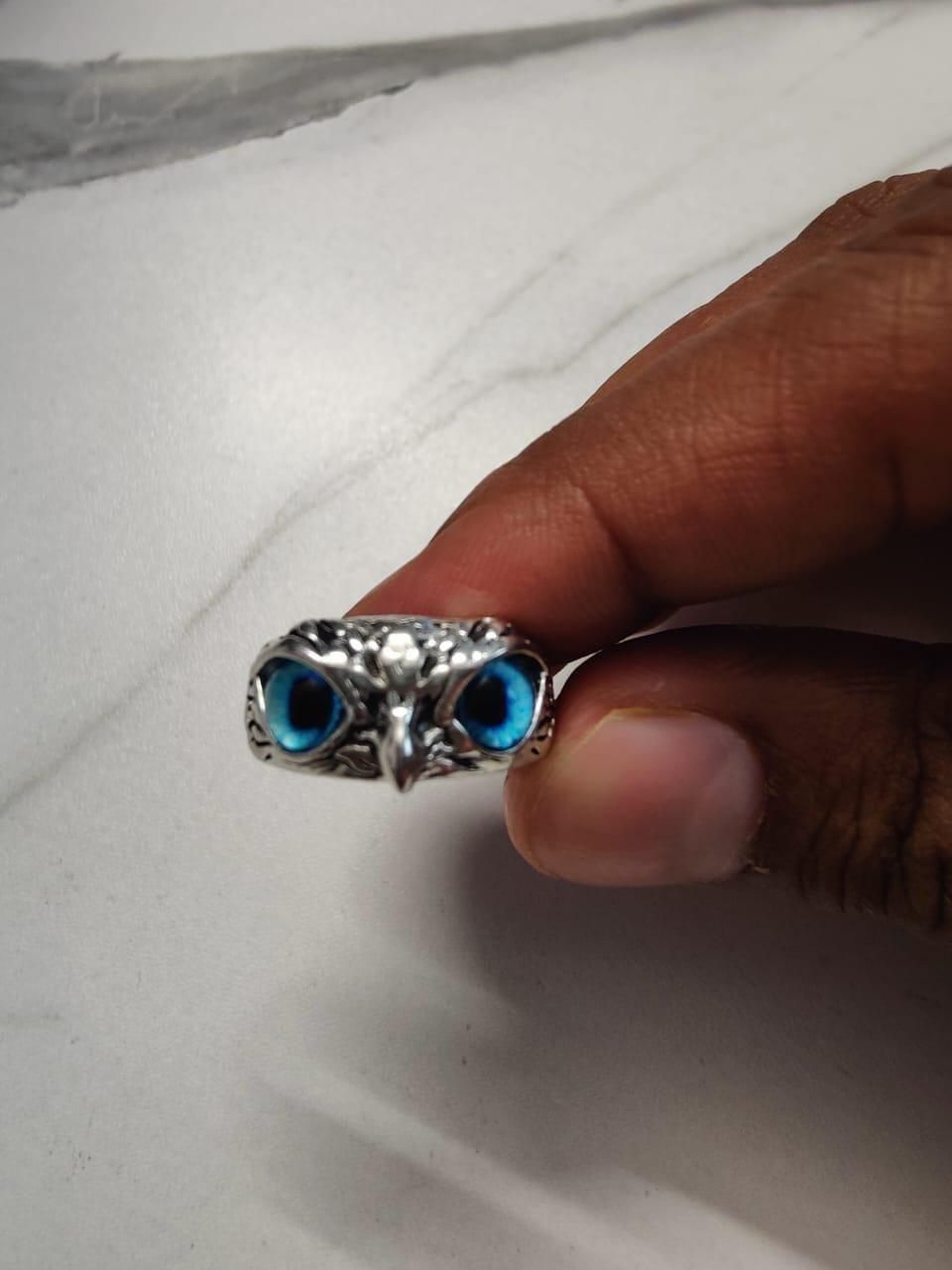 Owl ring (adjustable), metal for men and women  Glitstudio   