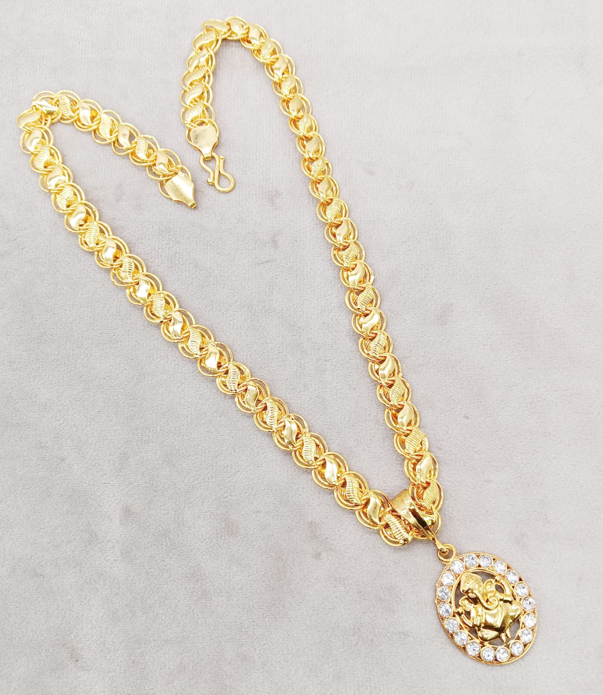 Luxurious Men's Gold Plated Pendant With Chain Vol 4 Pendants Glitstudio   