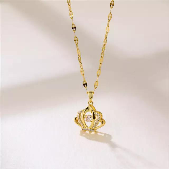 Elegant American Diamond Pendant With Chain  Glitstudio   