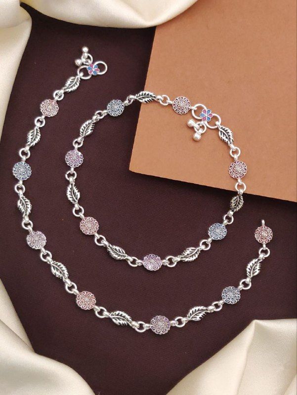 Women's Silver Plated Anklets  Glitstudio   