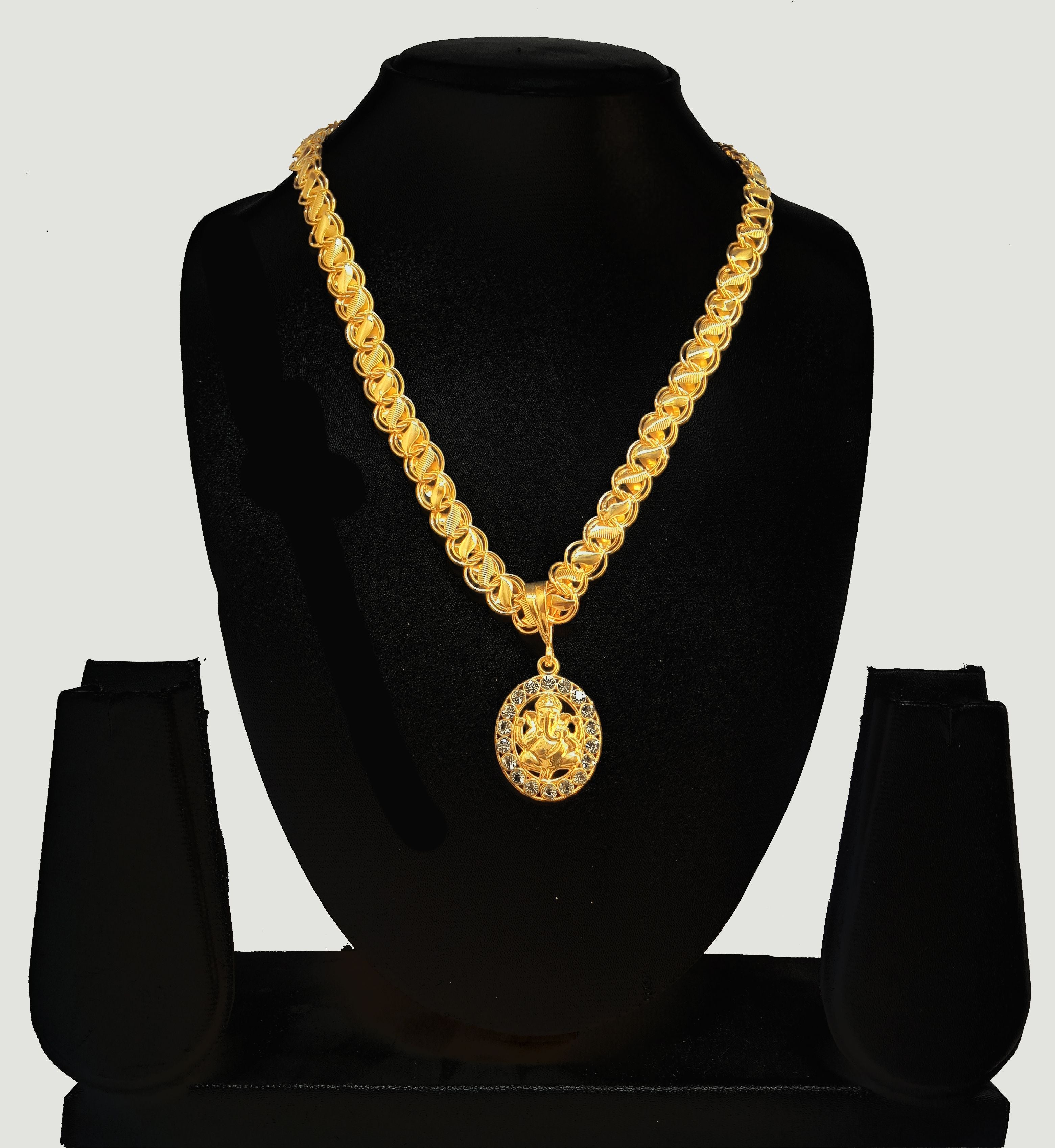 Luxurious Men's Gold Plated Pendant With Chain Vol 4  Glitstudio   